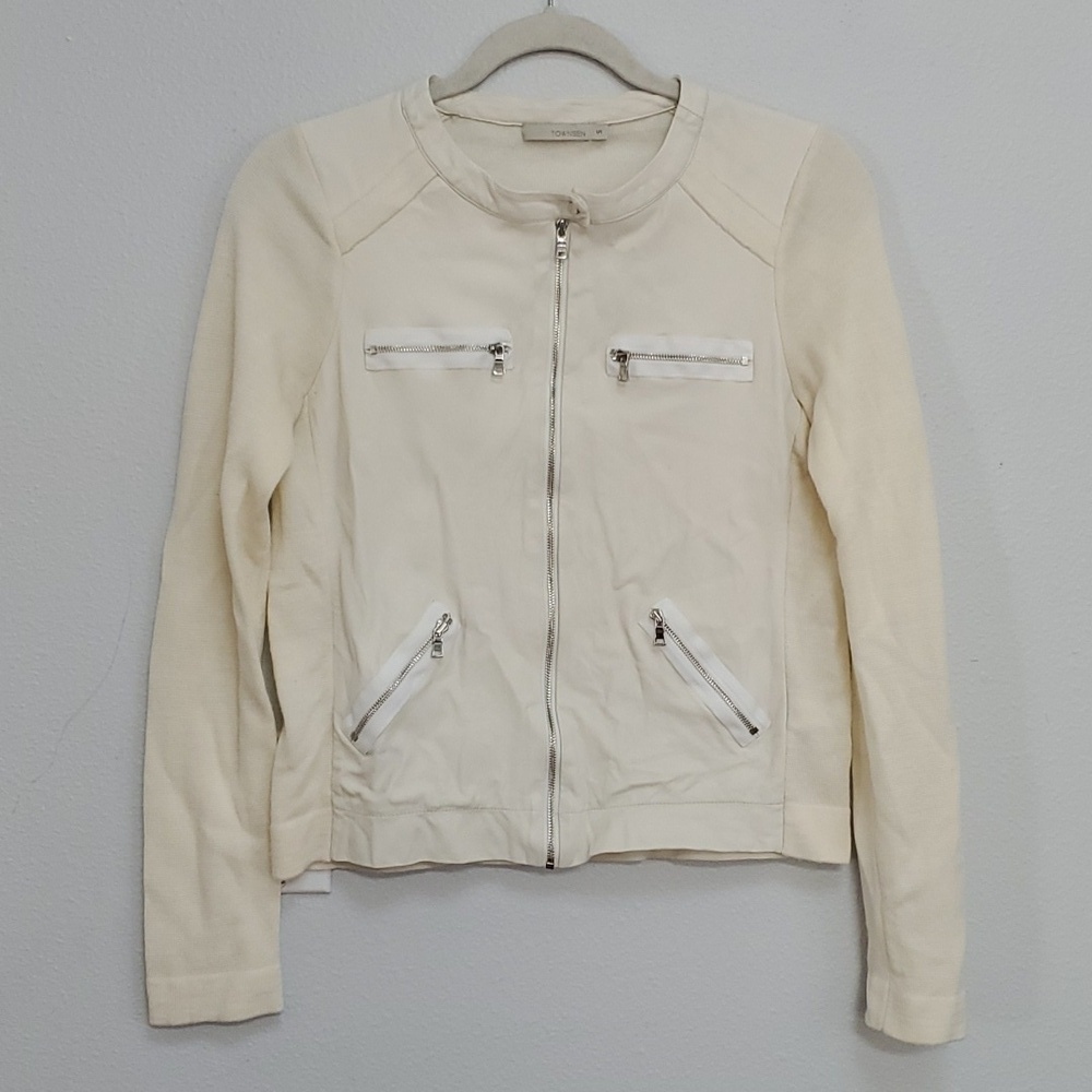 Townsen cream wool leather jacket